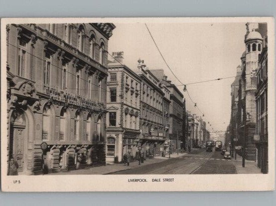 Dale Street Liverpool UK Old Cars Buildings Pedestrians Postcard