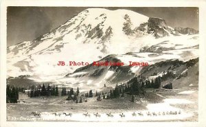 WA, Mount Rainier, Washington, RPPC, Crossing Mazama Ridge on Horseback, Photo