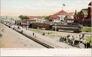 Rochester NY Ontario Beach Park Train Scrantom Wetmore Postcard G95