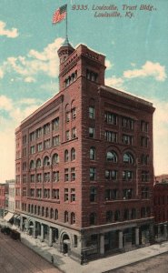 Vintage Postcard 1913 Trust Building Historical Landmark Louisville Kentucky KY