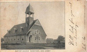 Daretown New Jersey NJ~Baptist Church~1908 E. W. Humphreys Of Woodstown Postcard