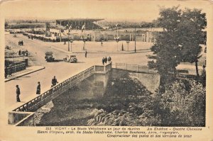 VICHY FRANCE-STADE VELODROME-JOUR REUNION~BICYCLE FAHRRAD 1917 PHOTO POSTCARD