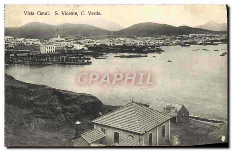 VINTAGE POSTCARD Vista Geral S Vicente C Verde