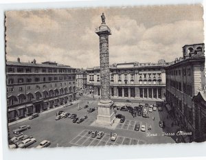 Postcard Piazza Colonna Rome Italy