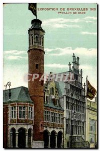 Old Postcard From Brussels Expositon 1910 Pavilion Ghent