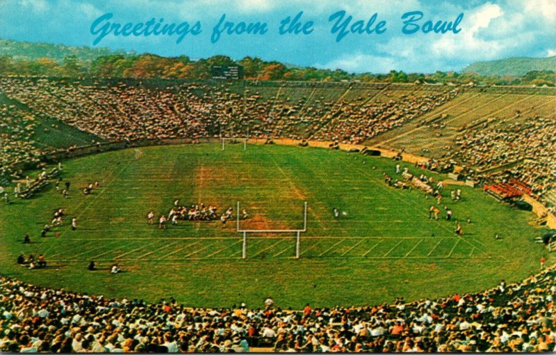 Connecticut New Haven Greetings From The Yale Bowl Football Game 1966