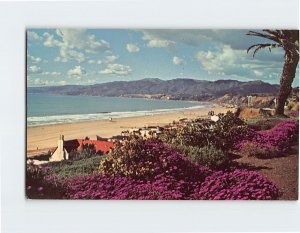 Postcard Santa Monica Bay looking towards Malibu Santa Monica California