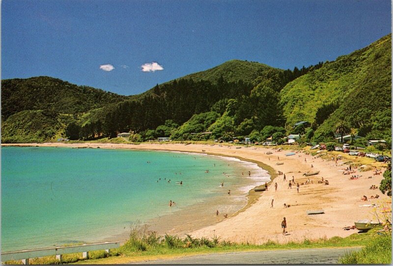 postcard New Zealand - Long Beach, Russell, Bay of Islands