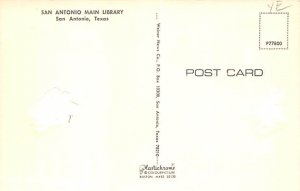 San Antonio Main Library San Antonio, Texas USA View Postcard Backing 