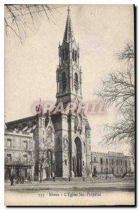 Postcard Old Nimes Church St. Perpetua