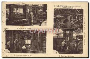 Postcard Old Industry Factory Le Creusot Factories Schneider has puddling fur...