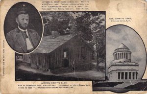 c.'01, Civil War, General Grant's Cabin, Tomb, The Rebellionwear, Old Postcard