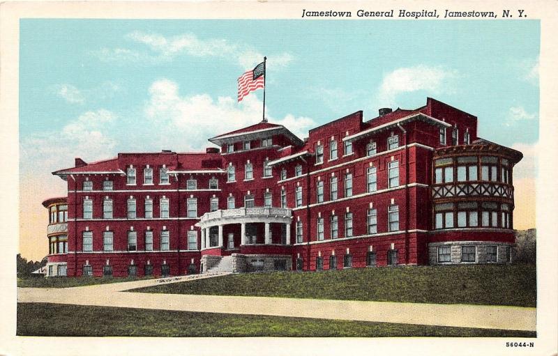 Jamestown New York~Jamestown General Hospital~1940s Postcard