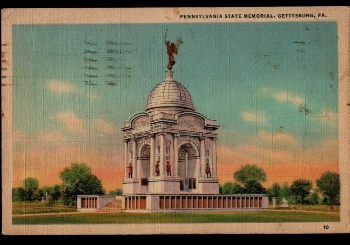 Bedford PA Gettysburg Marken Bielfield WWII Era State Monument Postcard A43