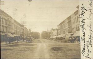 Bath NY Street Scene c1910 Real Photo Postcard