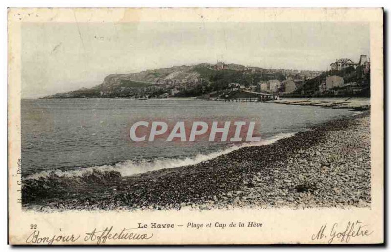 Le Havre - Beach and Cape of Heve - Old Postcard