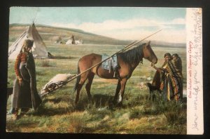 1903 Canada Picture Postcard Cover Native American Cree Indian W Traverse Calgar