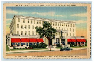 c1930's Ocean Hotel Asbury Avenue Park New Jersey NJ Unposted Vintage Postcard 