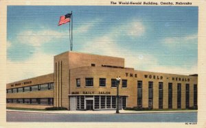 USA Nebraska Omaha The World-Herald Building Vintage Postcard C228