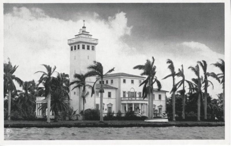 Former Home Carl Graham Fisher Miami Beach FL Pioneer Developer Postcard E2