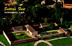 California Sacramento Aerial View Sutter's Fort [y;