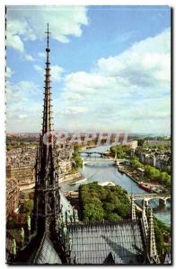 Paris - 4 - Panora from the Towers of Notre Dame - Old Postcard