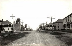 Woodland ME Maine Main St. c1910 Image - 1950s-60s Real Photo Postcard