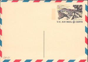 US Pre-stamped Mint Airmail Postcard UX61 Grand Canyon