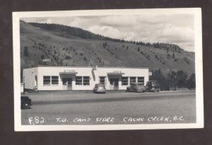 RPPC CACHE CREEK BRITISH COLUMBIA RESTAURANT OLD CAR VINTAGE REAL PHOTO POSTCARD