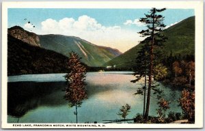 Echo Lake Franconia Notch White Mountains New Hmapshire NH Postcard