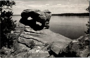 RPPC Devil's Anvil, Wisconsin Dells WI c1950 Vintage Postcard O40