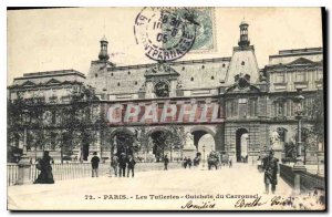 Old Postcard Paris's Tuileries Tellers Carrousel