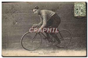 Postcard Old Bike Cycle Cycling Sprinter American Menus Bedell