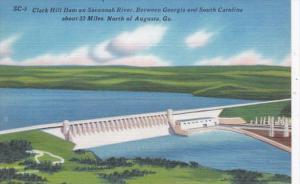 Georgia Augusta Clark Hill Dam On Savannah River