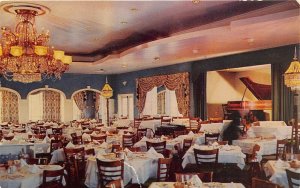 Cheshire Connecticut 1950s Postcard Waverly Inn Crystal Dining Room