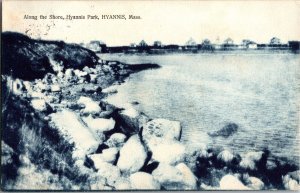 Along the Shore, Hyannis Park, Hyannis MA c1908 Vintage Postcard J74