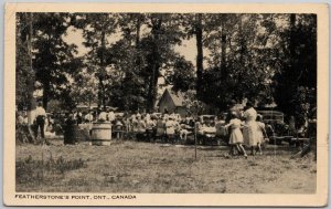 Featherstone Point Ontario 1942 Selkirk ON Cancel Postcard H63 *as is