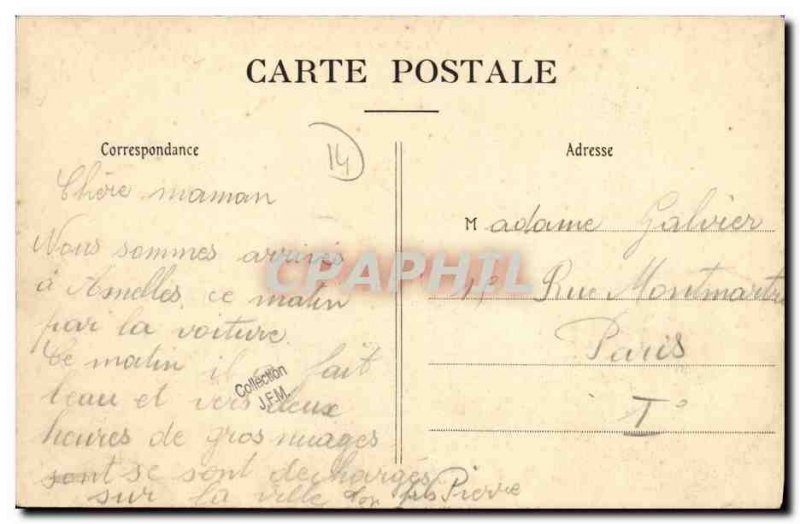 Old Postcard Asnelles La Digue destroyed by Storm