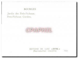 Modern Postcard Bourges Garden Pres Fichaux