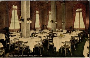 The Rose Room, Dining Room The Owyhee Hotel, Boise ID Vintage Postcard B79