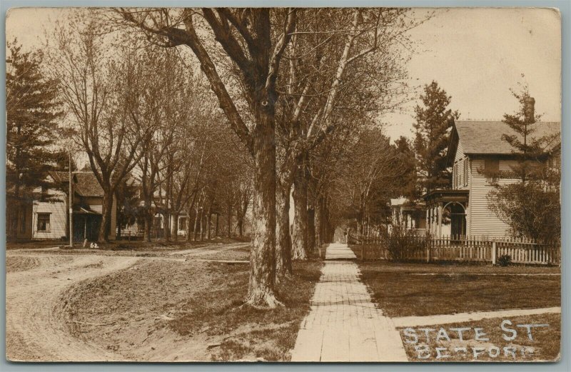 BEDFORD IA STATE STREET ANTIQUE REAL PHOTO POSTCARD RPPC