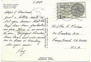 France Paris Locations, Nicely stamped.1984.