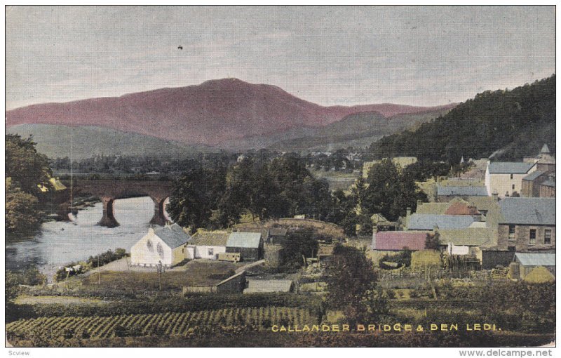 Callander Bridge & BEN LEDI (Perthshire), Scotland, UK, 1900-1910s