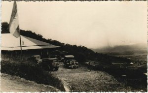 PC real photo postcard car halt INDONESIA (a18586)