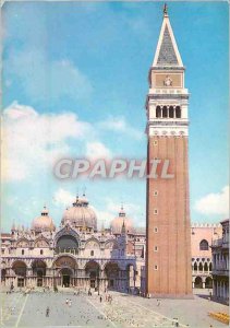 Postcard Modern Venice The bell tower of St. Mark