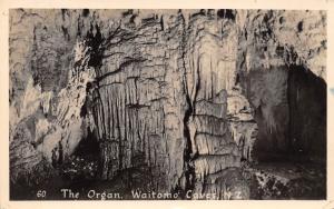 B40/ New Zealand Foreign Real Photo 2 Postcards Waitomo Caves Organ Glow Worms