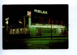 201731 POLAND Warszawa at night Relax restaurant old postcard