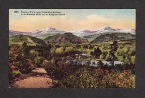 CO Stratton Park near Colorado Springs, Cheyenne Canon Vintage Postcard