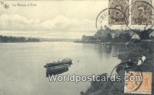 La Meuse a Vise, Belgium 1920 Stamp on front 