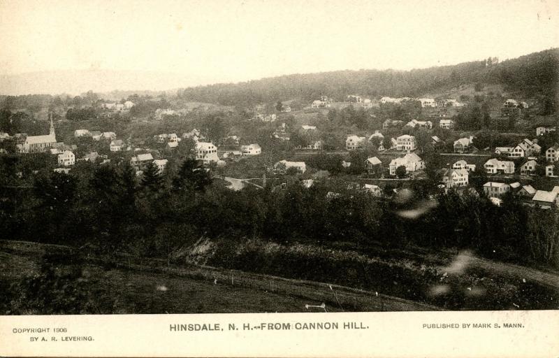 NH - Hinsdale. View from Cannon Hill, circa 1906